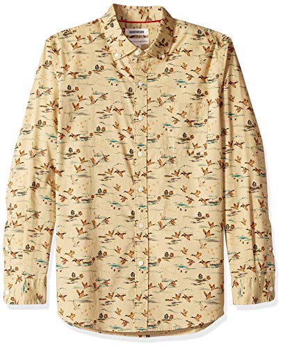 Product Cover Amazon Brand - Goodthreads Men's Standard-Fit Long-Sleeve Printed Poplin Shirt