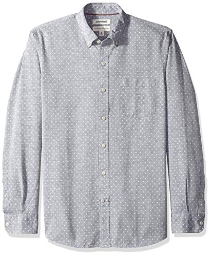 Product Cover Amazon Brand - Goodthreads Men's Standard-Fit Long-Sleeve Polka Dot Chambray Shirt