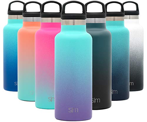 Product Cover Simple Modern 17oz Ascent Water Bottle - Stainless Steel Flask w/Handle Lid - Hydro Double Wall Tumbler Vacuum Insulated Small Reusable Metal Leakproof Ombre: Tropical Seas