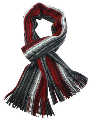 Product Cover Dahlia Men's Soft, Warm and Long Winter Scarf, Striped Knit