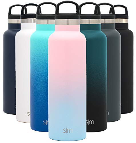 Product Cover Simple Modern 20oz Ascent Water Bottle - Hydro Vacuum Insulated Tumbler Flask w/Handle Lid - Pink Double Wall Stainless Steel Reusable - Leakproof Ombre: Sweet Taffy