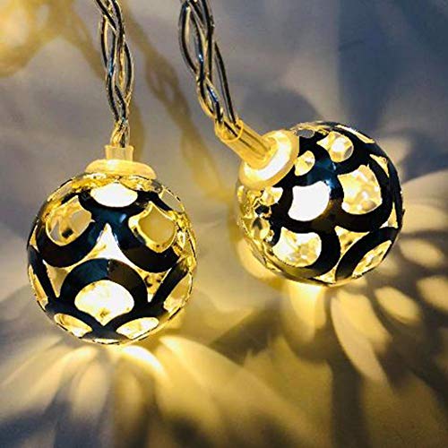 Product Cover RaajaOutlets LED Hanging Lantern String Ball Lights (Warm White)