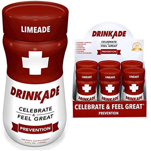 Product Cover DrinkAde (6 Pack) Prevention for Hangovers, Hydration & Liver Detox with Electrolytes, Vitamin B, Milk Thistle, Only 5 Calories, No Sugar, Caffeine-Free, Vegan, Non-GMO