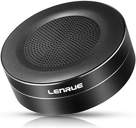 Product Cover LENRUE Bluetooth Speakers, Portable Wireless Mini Speaker with Handsfree Call, Built-in-Mic and TF Card for iPhone, iPod, iPad, Phones, Tablet, Echo dot, Good Gift (Grey)
