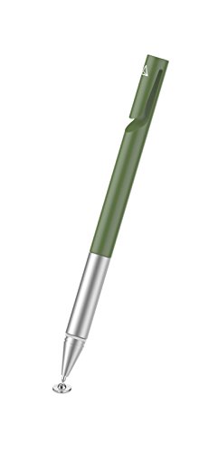 Product Cover Adonit Mini 4 - A Pocket-Sized Stylus with Precision Disc, Stylish Laser Cut Clip to Carry Universal for iPad,iPhone X/Plus/XS/MAX/XR or Newer, Samsung Galaxy, Android Tablets - Olive Green