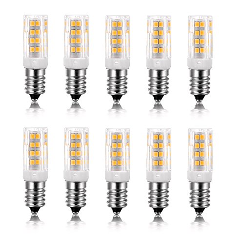 Product Cover Vlio E14 5W LED Light Bulb, 10 Pack, Warm White 3000K, 40W Incandescent Bulb Equivalent, 400LM 52 LED 2835-SMD Light, Not Dimmable, AC 110V