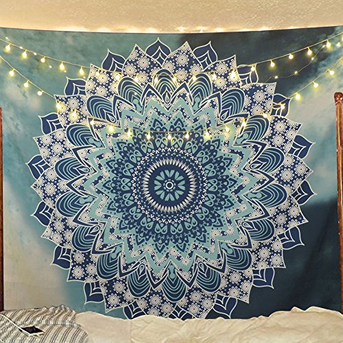 Product Cover Sunm Boutique Tapestry Wall Hanging Indian Mandala Tapestry Bohemian Tapestry Hippie Tapestry Psychedelic Tapestry Wall Decor Dorm Decor