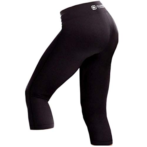 Product Cover Copper Compression Womens Capri Leggings - High Waist Pants, Tights, Capris - Medium - Size 8-10 Black