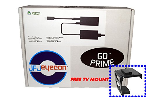 Product Cover Xbox Kinect Adapter for Xbox One S, Xbox One X, and Windows 10 PC with Free TV Mount (Generic, New with Go Prime Seal)