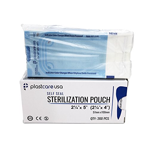 Product Cover 400 2.25 x 4 Inch Self Sterilization Autoclave Pouches for Cleaning Tools, Sterilizer Bags for Dental Offices, Pouch for Dentist Tools, 2 Boxes of 200