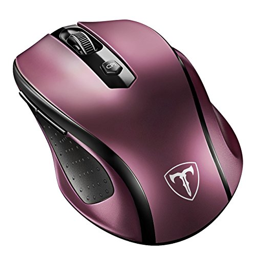 Product Cover VicTsing mm057 2.4G Wireless Portable Mobile Mouse Optical Mice with USB Receiver, 5 Adjustable DPI Levels, 6 Buttons for Notebook, PC, Laptop, Computer, MacBook - Wine Red