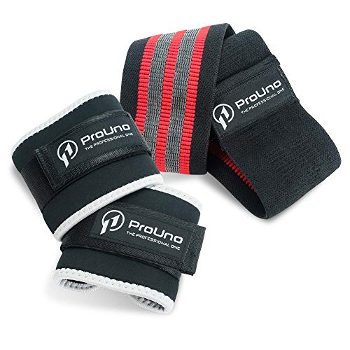 Product Cover ProUno Exercise Resistance Hip Bands with Ankle Straps - Strengthen Glutes, Hips and Lower Body - Non-Slip Tri-Grip Stays Put on Your Hip with No Roll-Up During Fitness Workout - Bonus Mesh Bag (M)