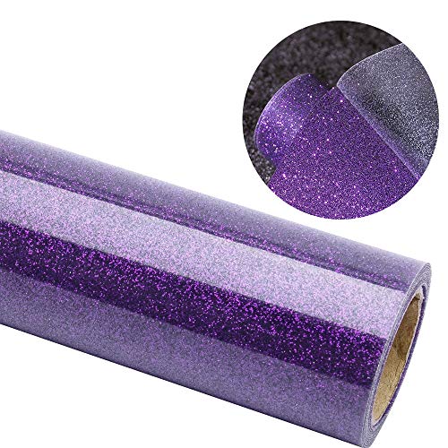 Product Cover Glitter Iron On Heat Transfer Vinyl Rolls Purple 12