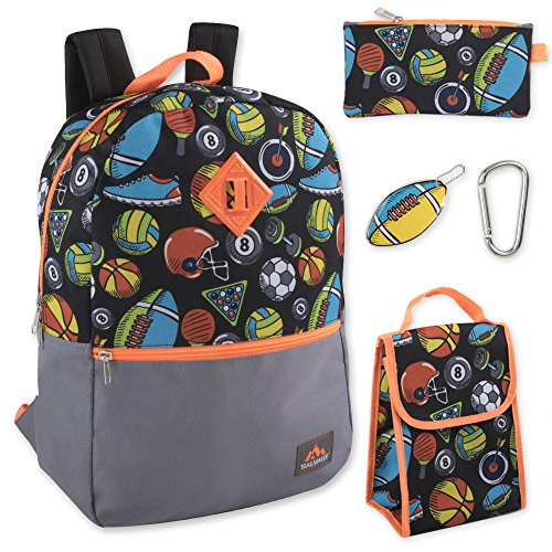 Product Cover Trailmaker 5 in 1 Full Size Character School Backpack and Lunch Bag Set For Boys