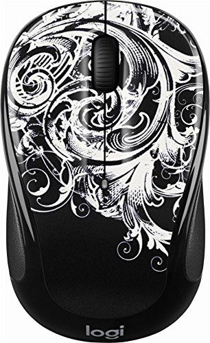 Product Cover Logitech Art Collection - Mouse - Optical - 5 Buttons - Wireless - 2.4 GHz - USB Wireless Receiver - Dark Fleur