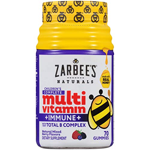 Product Cover Zarbee's Naturals Children's Complete Multivitamin + Immune* Gummies, Mixed Berry Flavors, 70 Gummies