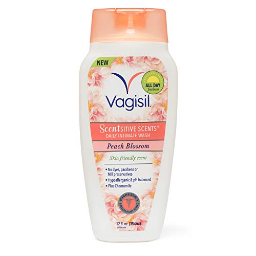 Product Cover Vagisil Scentsitive Scents Daily Intimate Feminine Vaginal Wash, Peach Blossom, 12 Fluid Ounce