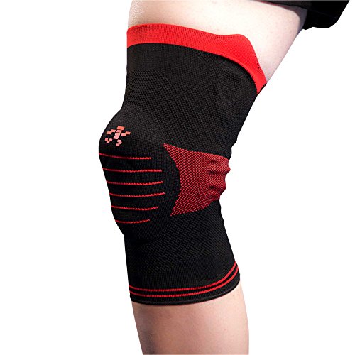 Product Cover UFlex Athletics Knee Brace Support Sleeve with Side Stabilizers and Patella Padding for Post Surgery, Knee Replacement Treatment, ACL, MCL, Meniscus Tears, Arthritis, Tendonitis -Single Wrap