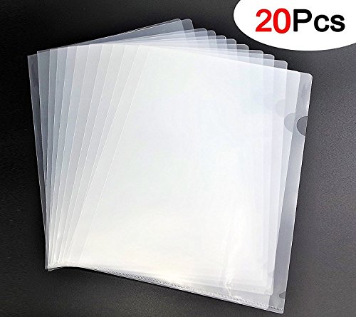 Product Cover XEON A4 Size L -Type Folder File Transparent Clear Documents Holder Paper Holders Organizer ( Pack of 20 )