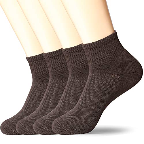 Product Cover +MD 4 Pack Mens Ultra Comfort Rayon from Bamboo Ankle Socks Cushioned Sole Quarter Dress Socks