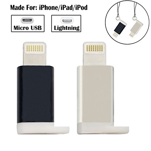 Product Cover iPhone to Android Adapter, HkittyXiong Apple Lightning to Micro USB Cable Adaptor Charge Sync Connector for Smartphone, Tablet, GPS, Power Bank Through Apple Lighting Cable (Lightning)