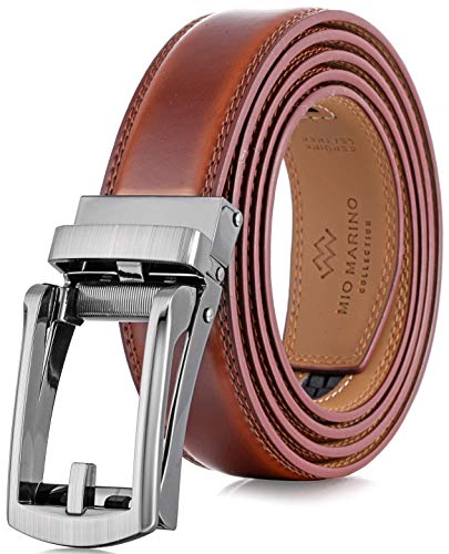 Product Cover Marino Mens Genuine Leather Ratchet Dress Belt with Open Linxx Buckle