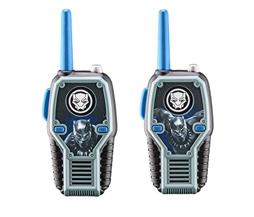 Product Cover eKids Black Panther FRS Walkie Talkies with Lights & Sounds Kid Friendly Easy to Use