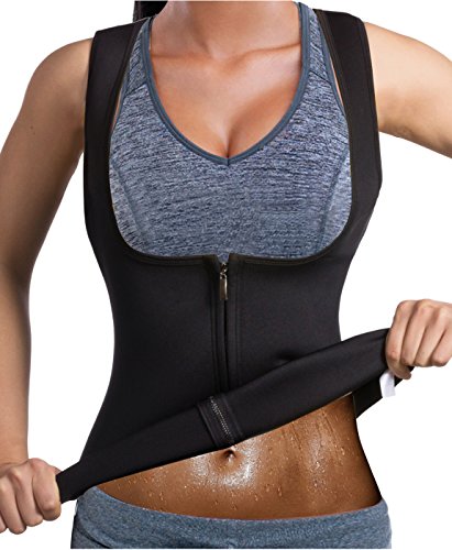 Product Cover GAODI Women Waist Trainer Sauna Vest Slim Corset Neoprene Cincher Tank Top Weight Loss Body Shaper (XL, Black)