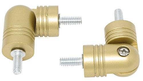 Product Cover MERIVILLE Hinged Elbow Connector - Designed for Bay Window Curtain Rods or Corner Drapery Rods up to 1-inch Diameter, Royal Gold, 2 Pcs
