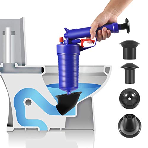 Product Cover Toilet Plunger, Air Drain Blaster, Pressure Pump Cleaner, High Pressure Plunger Opener Cleaner Pump for Bath Toilets, Bathroom, Shower, Sink, Bathtub, Kitchen Clogged Pipe