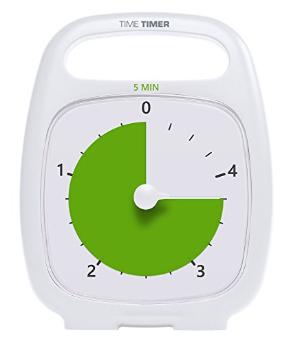 Product Cover Time Timer PLUS 5 Minute Visual Analog Timer Optional Alert (VolumeControl Dial) No Loud Ticking; Time Management Tool