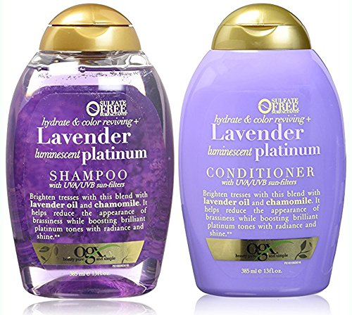 Product Cover Organix Sulfate Free Hydrate & Color Reviving + Lavender Luminescent Platinum Shampoo 13 Oz and Conditioner 13 Oz 'Set'