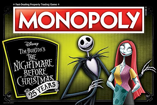 Product Cover Monopoly Disney Nightmare Before Christmas 25 Years Board Game | 25th Anniversary Collector's Edition | Collectible Monopoly Tokens