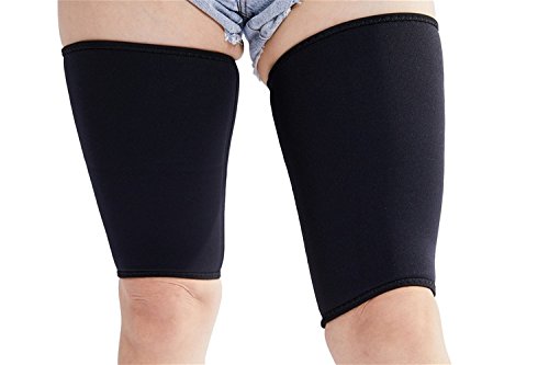 Product Cover Valentina Hot Thermo Thighs Shaper, Slimming Compression Leg Wrap, Ultra-Thin Elastic Neoprene Sleeve, Best Workout Sweat Sauna Suit, Breathable Weight Loss Shapewear for Women & Men