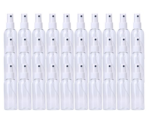 Product Cover Bekith 30 Pack 80ml Fine Mist Mini Clear Spray Bottles with Pump Spray Cap - for Essential Oils, Travel, Perfumes - Refillable & Reusable Empty Plastic Bottles Travel Bottle