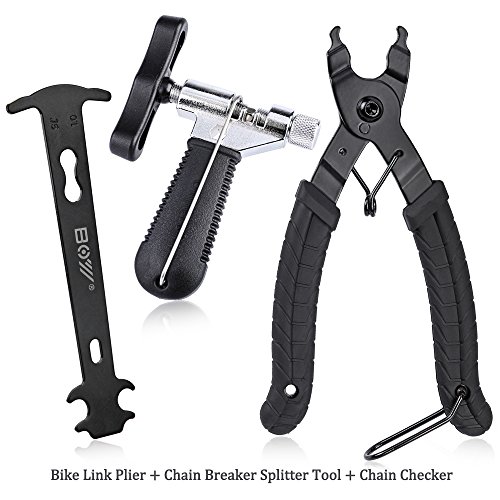 Product Cover Oumers Bike Link Plier+Chain Breaker Splitter Tool+Chain Checker, Chain Missing Link Opener Closer Plier Chain Cutter Connector Wear Indicator Tool