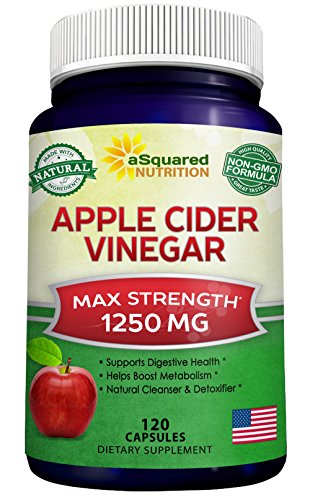 Product Cover Pure Apple Cider Vinegar Supplement (120 Capsules) - Extra Strength 1250mg - ACV Pills for Weight Loss, Detox & Digestion Support - All Natural Apple Cider Cleanse for Men & Women