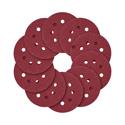 Product Cover 5-Inch 8-Hole Hook and Loop Sanding Discs, 40/80/120/240/320/600/800 Assorted Grits Sandpaper - Pack of 70