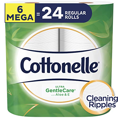 Product Cover Cottonelle Ultra GentleCare Toilet Paper, Aloe & Vitamin E, 6 Mega Rolls