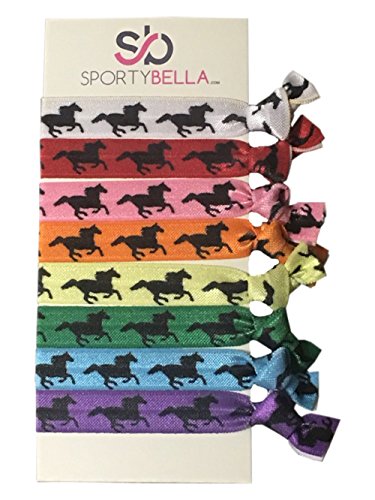 Product Cover Infinity Collection Horse Hair Accessories, Multi Colored Horse Hair Ties, Cowgirl Hair Ties, No Crease Horse Hair Elastics Set, for Equestrian