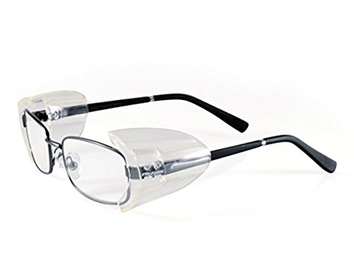 Product Cover VIEEL Slip On Clear Side Shields for Safety Glasses, Safety Glasses Side Shields- Fits Small / Medium / Large Eyeglasses (10PC L)