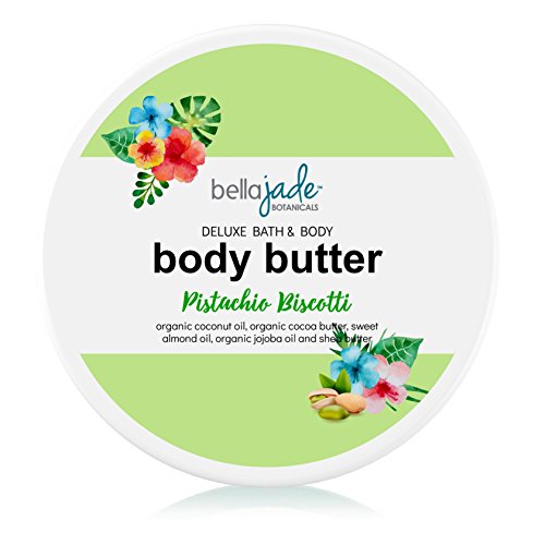 Product Cover Whipped Body Butter Cream for Women - Organic & Natural Dry Skin Moisturizer Lotion | Luscious Pistachio Scent