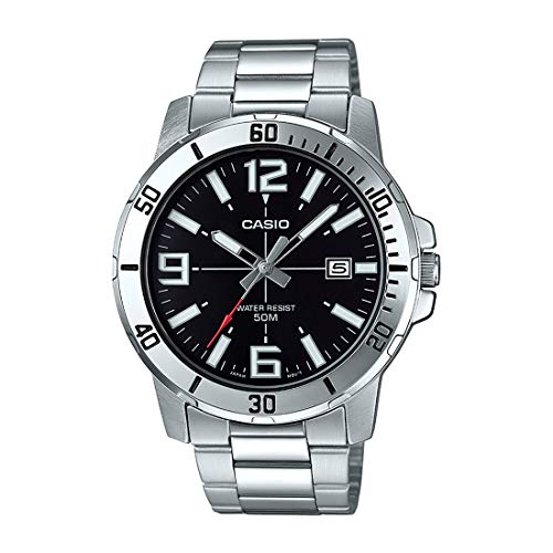Product Cover Casio MTP-VD01D-1BV Men's Enticer Stainless Steel Black Dial Casual Analog Sporty Watch