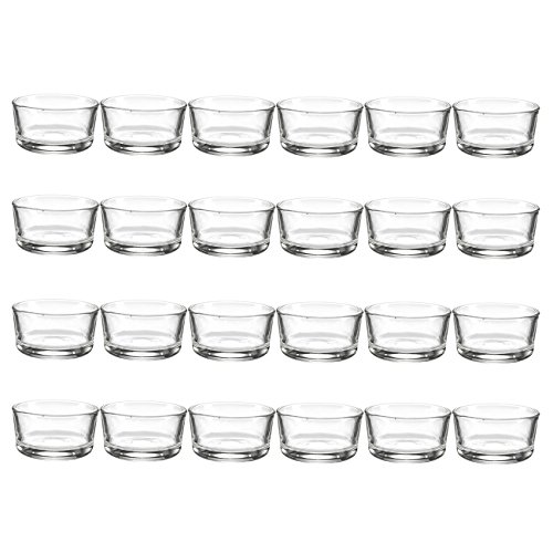 Product Cover Juvale Clear Glass Tealight Candle Holders (24 Pack) 1 x 2 Inches