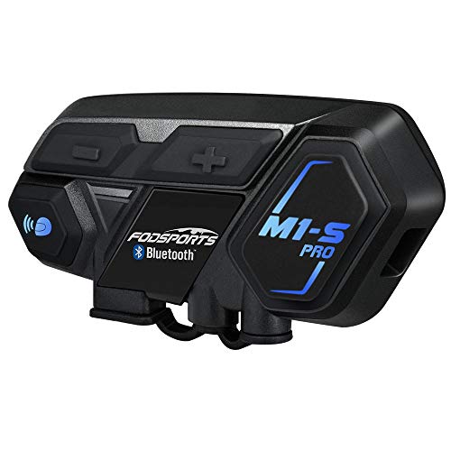 Product Cover Motorcycle Bluetooth Intercom, Fodsports M1S Pro 2000m 8 Riders Group Motorbike Helmet Communication System Headset Universal Wireless Interphone (Waterproof/Handsfree/Stereo Music/GPS/2 Mic)