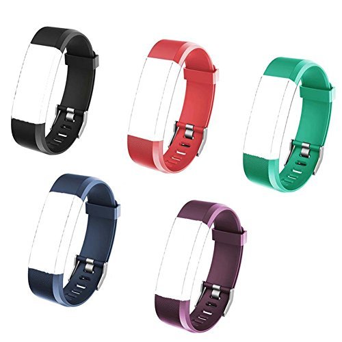 Product Cover REDGO ID115 Plus HR Replacement Bands for ID115Plus HR Fitness Tracker, ID115 HR Plus Smart Watch, ID115HR Plus Watchbands, Black, Red, Teal, Blue, Purple