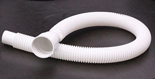 Product Cover SBD 5 Pcs Bathroom/Kitchen Sink Flexible PVC Waste Pipe Drain Hose/Outlet Tube Connector Basin Downcomer, White