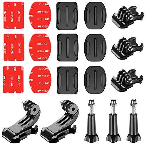 Product Cover Neewer 20-in-1 Accessory Kit for Gopro:Buckle Clip Basic Mount,J-Hook Buckle Mount,Long Thumb Screw 3-Pack Adhesive Mounts with Sticky Pads for GoPro Hero 3 3+ 4 5 6 7 Accessories SJ4000 SJ5000 SJ6000