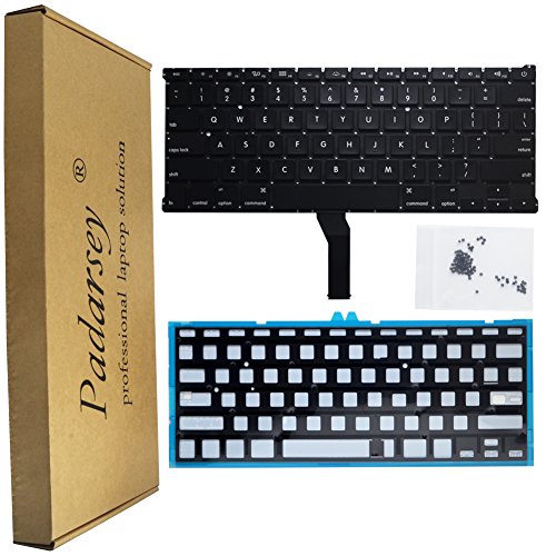 Product Cover Padarsey Backlight Backlit keyboard replacement with 80 pce Screws for Macbook Air 13