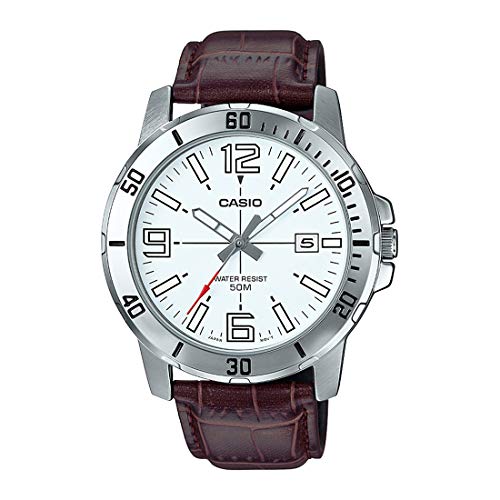 Product Cover Casio MTP-VD01L-7BV Men's Enticer Stainless Steel White Dial Casual Analog Sporty Watch